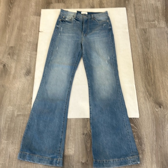 NWT 7 For All Mankind Women's Dojo Wide Leg Jeans In Blue Size 29 - Picture 5 of 16